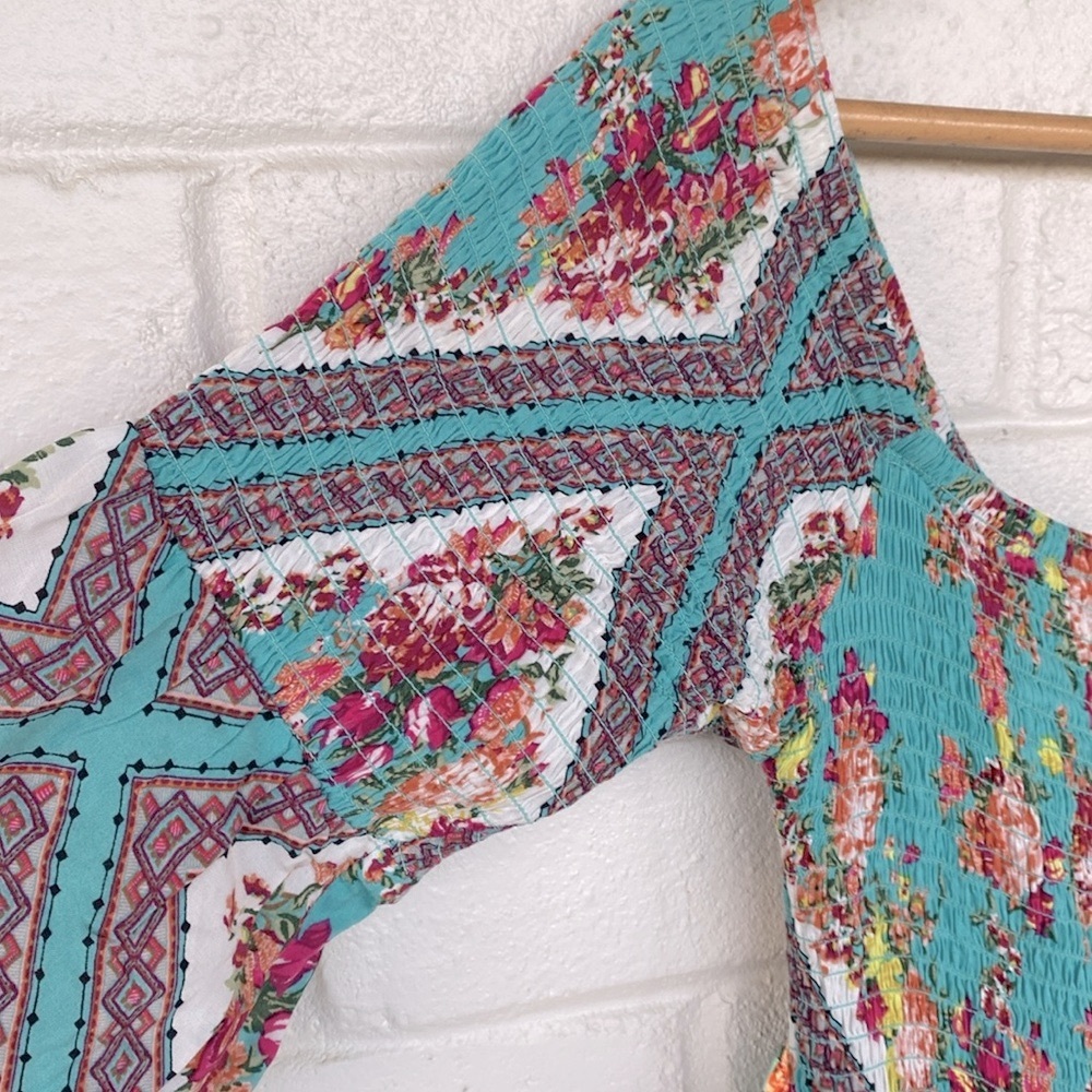Torrid Scarf Print Challis Maxi Dress 0X - Picture 4 of 9